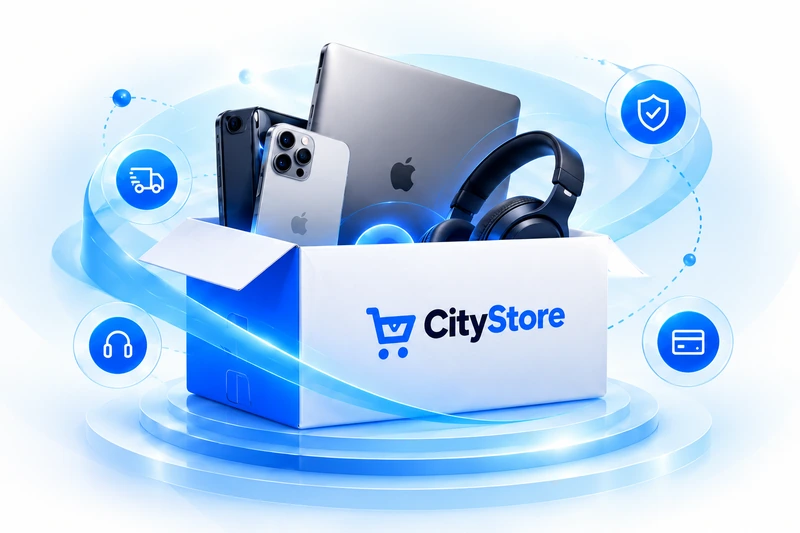 Colis CityStore avec des appareils high-tech