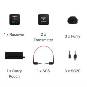 Rode Wireless GO II Dual prix maroc Contenu de la boîte