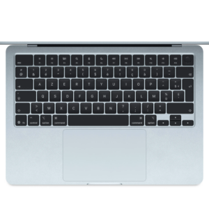 MacBook Air M4 Bleu Ciel prix maroc- Vue du clavier et du trackpad