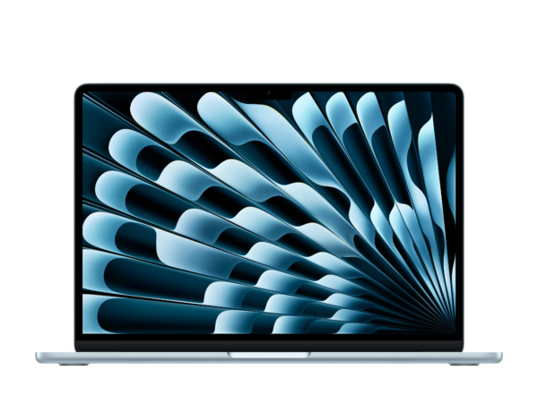 MacBook Air M4 Bleu Ciel prix mroc - Vue frontale avec écran ouvert