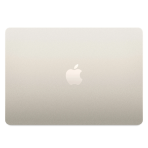 MacBook Air M4 Lumière Stellaire - Vue de haut écran fermé