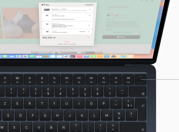 MacBook Air M4 Minuit prix maroc - Clavier et Touch ID en détail