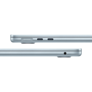 MacBook Air M4 en finition bleu ciel - Vue de coté (2)