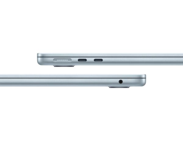 MacBook Air M4 en finition bleu ciel - Vue de coté (2)