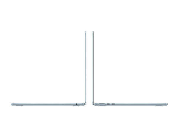 MacBook Air M4 en finition bleu ciel - Vue de coté