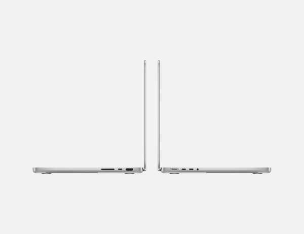 MacBook Pro 14 Prix Maroc Argent vue de Cotés écran ouvert citystore.ma