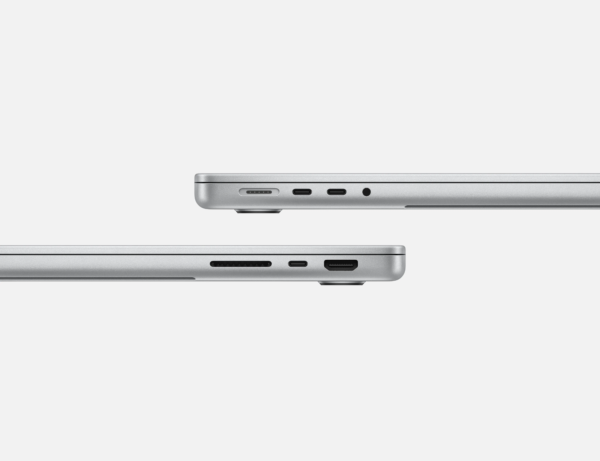 MacBook Pro 14 Prix Maroc Argent vue de cotés écran Fermé citystore.ma