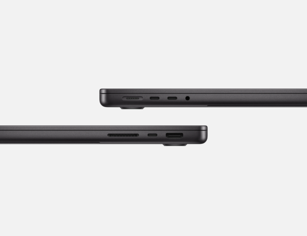 MacBook Pro 14 Prix Maroc Noir sidéral vue de cotés écran fermé citystore.ma