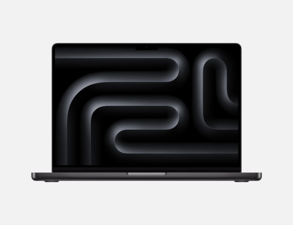MacBook Pro 14 Prix Maroc Noir sidéral vue de face écran ouvert citystore.ma