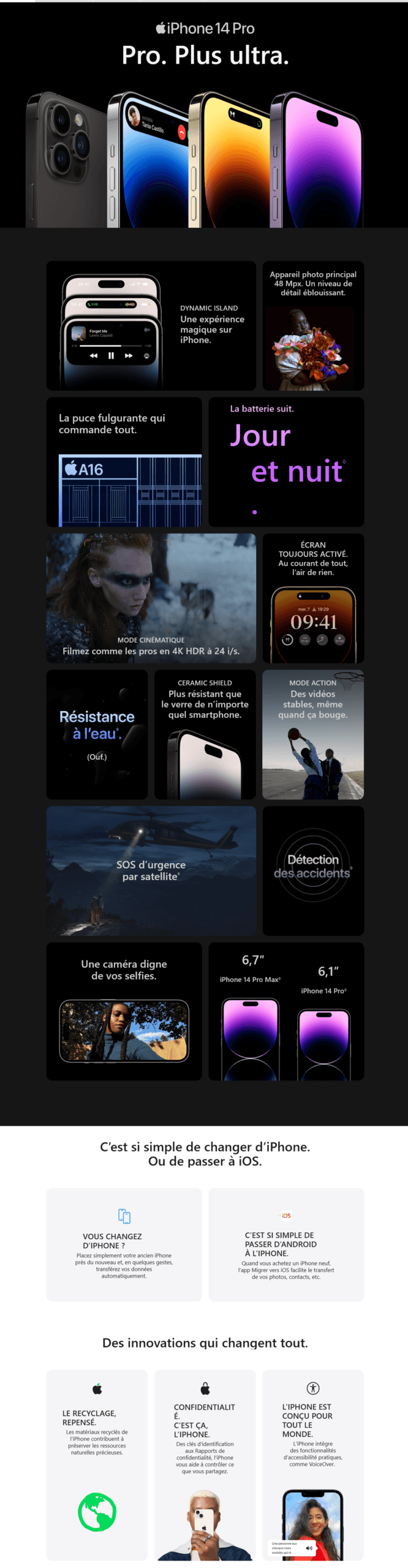 Apple iPhone 14 Pro 256 Go Version Europe