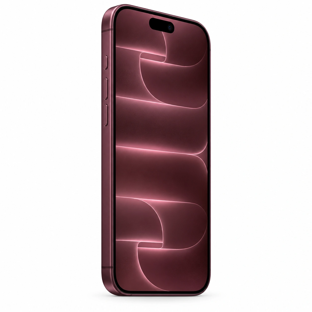 Apple iPhone 18 Pro Bordeaux, écran Dynamic Island et vue de trois-quarts, Prix Maroc Derb Ghallef